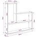 Scaffale da parete Rovere Nero 60 x 11 x 60 cm - Foto miniatura 8