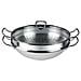 Wok Nanjing 36 cm in acciaio Inox con coperchio - Foto miniatura 2