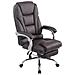 Sedia Ufficio Pacific in Similpelle - Poltrona Studio Carico Max 150 kg I Sedia Pc Imbottita e Regolabile I Poltrona Ufficio Ergonomica con Poggiapiedi e Ruote Antiattrito Marrone - Foto miniatura 1
