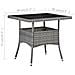 Tavolo Da Pranzo Per Giardino In Polyrattan Grigio E Vetro - Foto miniatura 5