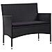 Set Divani Da Giardino 5 Pz Con Cuscini In Polyrattan Nero - Foto miniatura 4