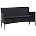 Set Divani Da Giardino 5 Pz Con Cuscini In Polyrattan Nero - Foto miniatura 8