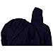 Accappatoio Con Cappuccio In Microfibra Adulto Unisex In Tinta Unita Vari Colori Xl Blu Scuro - Foto miniatura 2