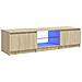 Mobile Porta TV con Luci LED Rovere Sonoma 140x40x35,5 cm - Foto miniatura 1