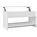 Tavolino Da Salotto Bianco 102x50x52,5 Cm In Legno Multistrato - Foto miniatura 2