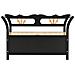 Panca Nera 107x45x75,5 Cm Legno Massello Di Abete - Foto miniatura 3