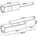 Parete Attrezzata Baker, Set Da Soggiorno Modulare Ad Angolo, Mobile Salotto Porta Tv Multiposizione, 201x41h180 Cm, Bianco E Rovere - Foto miniatura 3