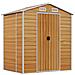 Capanno Giardino Marrone Chiaro 191x130x198cm Acciaio Zincato - Foto miniatura 2