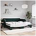 Divano Letto Con Letto Estraibile Verde Scuro 100x200cm Velluto - Foto miniatura 1