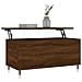 Tavolino Salotto Rovere Marrone 90x44,5x45 Cm Legno Multistrato - Foto miniatura 3