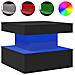 Tavolino Da Salotto Con Luci Led Nero 50x50x40 Cm - Foto miniatura 2