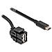 Modulo Keystone USB 2.0 A femmina > USB Type-C maschio 250° con cavo 0,5 m - Foto miniatura 1