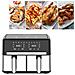 Friggitrice Ad Aria Senza Olio Da 3000w A Doppio Cestello Con Capacità Totale Di 10l. Pannello Digitale Multifunzionale Con Timer E Allarme Di Fine Cottura. - Foto miniatura 3