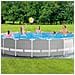 Piscina Fuori Terra - In Giro - 549x549x122 Cm - Grigio - Include Accessori Coordinati Cb57 - Foto miniatura 4