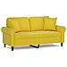 Divano A 2 Posti Con Cuscini Giallo 140 Cm In Velluto - Foto miniatura 1
