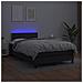 Giroletto a Molle con Materasso e LED Nero 120x200cm Similpelle - Foto miniatura 4