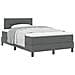 Letto a Rete con Materasso Grigio Scuro 120x190 cm Tessuto - Foto miniatura 1