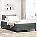 Letto a Rete con Materasso Grigio Scuro 120x190 cm Tessuto - Foto miniatura 2