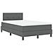 Letto a Rete con Materasso Grigio Scuro 120x190 cm Tessuto - Foto miniatura 3