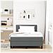 Letto a Rete con Materasso Grigio Scuro 120x190 cm Tessuto - Foto miniatura 5