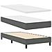 Letto a Rete con Materasso Grigio Scuro 120x190 cm Tessuto - Foto miniatura 6