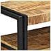 Tavolini  Neri 90x33x75 cm in Legno Massello di Mango e Metallo - Foto miniatura 8