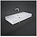 Lavabo Sospeso 100 Cm Des Senza Foro Rubinetto Bianco Alpino - Foto miniatura 2