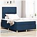 Letto a molle con materasso Blu 120 x 200 cm Tessuto - Foto miniatura 2