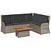 Set Divani da Giardino 5 pz con Cuscini in Polyrattan Grigio - Foto miniatura 1