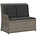 Set Divani da Giardino 5 pz con Cuscini in Polyrattan Grigio - Foto miniatura 3