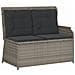 Set Divani da Giardino 5 pz con Cuscini in Polyrattan Grigio - Foto miniatura 4