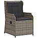 Set Divani da Giardino 5 pz con Cuscini in Polyrattan Grigio - Foto miniatura 6