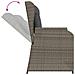 Set Divani da Giardino 5 pz con Cuscini in Polyrattan Grigio - Foto miniatura 8