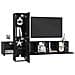Set mobile TV 5 pcs Rovere nero 181 x 30 x 120 cm - Foto miniatura 3