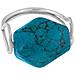Anello In Argento Sterling ""fix Turquoise"" Turchese Naturale - Foto miniatura 4