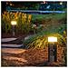 Piantana LED da Giardino 30cm con Portafaretto G9 e 2 Prese 16A Schuko in Acciaio Inossidabile Nero IP44 - Foto miniatura 2