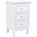 Comodino In Legno Con 3 Cassetti Bianchi 41x33,5x68. - Foto miniatura 1