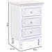 Comodino In Legno Con 3 Cassetti Bianchi 41x33,5x68. - Foto miniatura 4