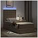 Letto con contenitore e LED con led Cappuccino 90 x 190 cm - Foto miniatura 5
