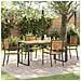 Set da Pranzo per Giardino 5 pcs Nero e Marrone polyrattan - Foto miniatura 2