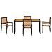 Set da Pranzo per Giardino 5 pcs Nero e Marrone polyrattan - Foto miniatura 7