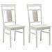 Sedia da pranzo 2 pcs Bianco Legno di gomma solido - Foto miniatura 1