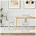 Sedia da pranzo 2 pcs Bianco Legno di gomma solido - Foto miniatura 2