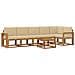 Set di divani da esterno con cuscino 7 pcs Naturale e Beige - Foto miniatura 1