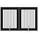 Cancello per cani con supporti 2 pcs Rovere Nero 80 x 100 cm - Foto miniatura 1
