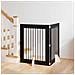 Cancello per cani con supporti 2 pcs Rovere Nero 80 x 100 cm - Foto miniatura 2