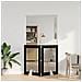 Cancello per cani con supporti 2 pcs Rovere Nero 80 x 100 cm - Foto miniatura 3