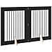 Cancello per cani con supporti 2 pcs Rovere Nero 80 x 100 cm - Foto miniatura 4