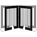 Cancello per cani con supporti 2 pcs Rovere Nero 80 x 100 cm - Foto miniatura 8