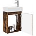 Mobile bagno con rubinetto Rovere Fumo 45,5 x 22,5 x 84 cm - Foto miniatura 3